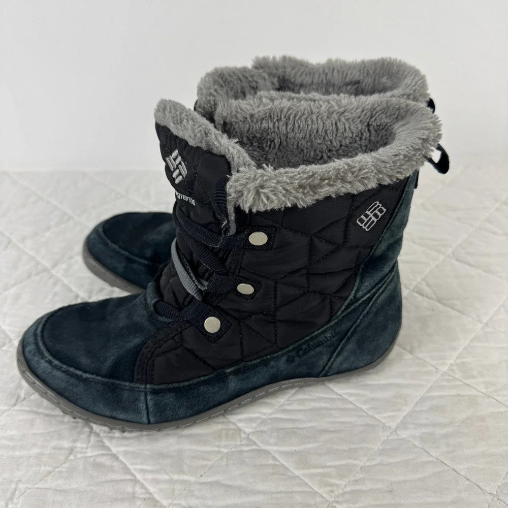 Columbia Minx Shorty Omni-Heat Waterproof Winter Boots Black‎ YL5207-011 7.5